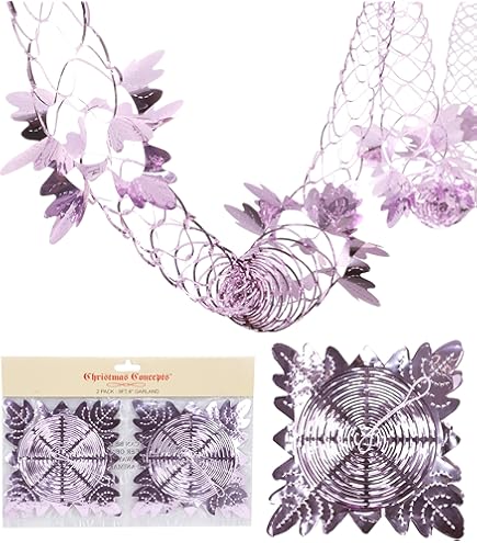 12Pcs Christmas Foil Garlands,Vintage Swirls Garlands