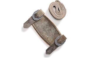 SCHÖNEBERGER TRACHTEN COUTURE Tirantes clásicos de piel auténtica, tirantes en H, para traje regional, varios colores