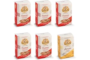 ‎BROTZUTATEN 5x 1kg Caputo Pizzeria Pizzamehl Tipo 00 + 1x 1kg Caputo Semola Rimacinata