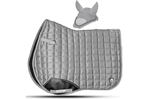 Gallop Shop Glow General Purpose Saddle Pad Set (Cob/Pony, Grey)
