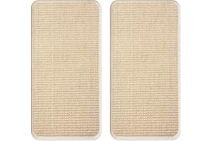HAOYULUO 2 Pièces Tapis griffoir pour Chat,50x25cm,Antidérapant Griffoir Chat Canapé,Tapis griffoir Chat,Convient aux Murs et aux Coins, Anti-Rayures, protège Les Meubles et Les canapés (Couleur Bois)