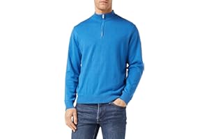 Island GREEN Men's Men's 1/4 Zip Lined Knit Jumper Sweater (Pack of 1)