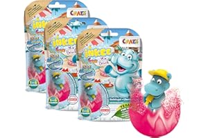 INKEE Bombas de Baño Infantiles con Sorpresa Interna, Aroma a Sandía y Figuritas Coleccionables, Paquete de 3