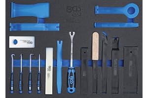 BGS 4034 3/3 Release Assembly Wedge/Hook Tool Tray Set, Multi-Colour, Set of 17 Pieces