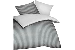 Kaeppel Feinbiber Bettwäsche Eternity Combo Größe 135x200+80x80 cm Farbe schiefer