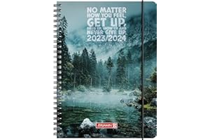 BRUNNEN Schülerkalender „Get Up“ 2023/2024 2 Seiten = 1 Woche A5 mehrfarbig