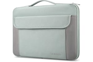 DOMISO 14 Pouces Housse pour Ordinateur Portable Sac Pochette Tablette pour 14" Laptop/HP Stream 14 Pavilion 14 / Lenovo ThinkPad Yoga Ideapad/MacBook Pro/Dell Chromebook/ASUS, Vert Menthe