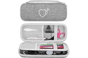YINKE Funda Estuche para Estetoscopio 3M Littmann Classic III Fonendoscopio/Lightweight II S.E/Cardiology IV Fonendoscopio Diagnóstico Caja Cubrir(Gray)