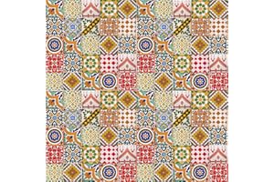 IL MAGHREBINO 100 Mattonelle Premium Selection in Ceramica Smaltata (1 mq) - Sunset - 10x10 cm spessore 0,6 cm - Mattonelle Tunisine realizzate con Serigrafia Artigianale - Adatte a rivestimento