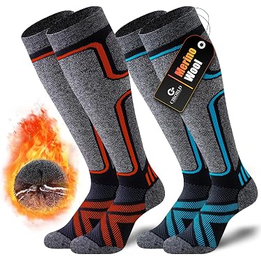 Calcetines Hombre Termicos Calcetines Esquí Térmicos - Hasta Rodilla Para Frío Extremo Y Snowboard Calcetines Altos Hombre