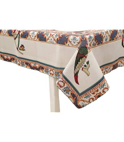 Tovaglia Rotonda Gobelin Jacquard 180 Cm – Cotone Pesante Con Bordo Frangiato, Produzione Italiana