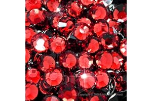 Little Snow Direct® Pack of 1000 Resin Crystal Flat Back Rhinestones Diamante Gems Nail Art & Crafts (Dark Red, 6mm)