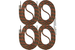 SNORS Lot de 2 paires de lacets ronds, 21 couleurs, 75-200 cm, diamètre : 5 mm, lacets de sécurité, pour chaussures de travail et chaussures de randonnée, indéchirables, lavables et robustes