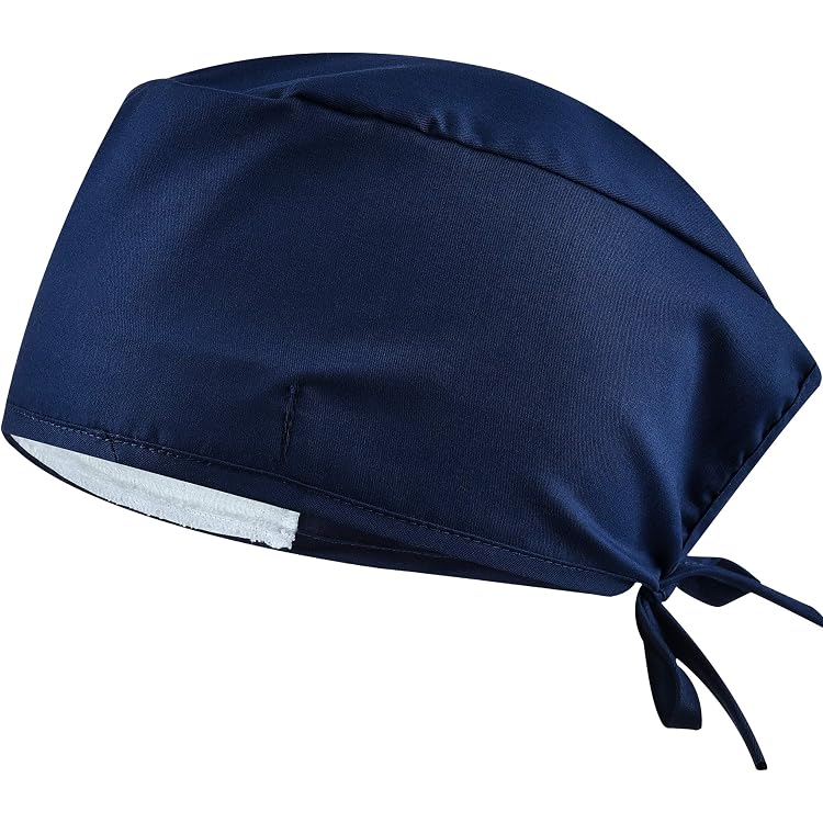 Calot Chirurgical Femme Réglable Avec Bande De Sueur Et Poche Queue De Cheval - Pour Infirmières, Médecins, Soins - 10