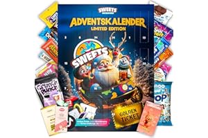SWEETS AUS ALLER WELT Adventskalender 2025 mit Amerikanischen Süßigkeiten & Snacks aus aller Welt - Weihnachtskalender mit Labuchoc, Dubai Schokolade, Schokobons crispy, Angel Hair & vielen weiteren viralen Highlights
