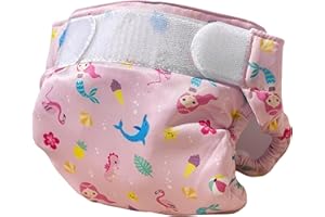 Maillot couche bébé et enfant - Couche de natation - Maillot couche rose - Couche de nage bébé de 4 à 9 KG - Couche baignade - Réutilisable - Lavable en machine - Freds swim academy