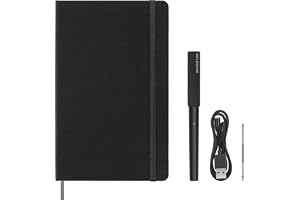 Moleskine: Smart Pen 3 + Smart Notebook Large – Battery 2024 | 2024 Smart Writing Set with improved battery, Smart Pen, Ncoded notebook, USB cable, refill, and Notes App.