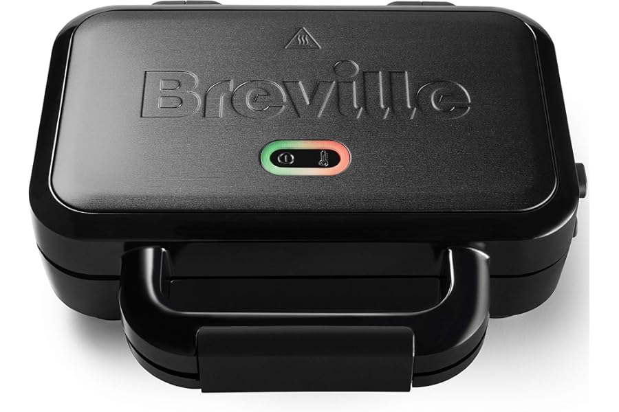 Breville Ultimate Deep Fill Toastie Maker | 2 Slice Sandwich Toaster | Removable Non-Stick Plates | Stainless Steel | Black [VST082]
