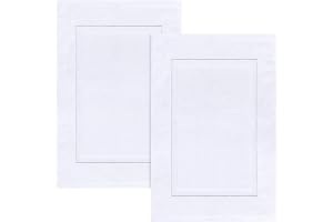 Utopia Towels - 2-pack badmattor, badmatta (53 x 86 cm) – 100% bomull frotté – tvättbar badmatta (Vit, 2 Pack)