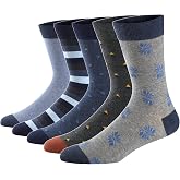 Ueither Funny Casual Men's Printed Socks Colorful High Socks with Fine Cotton