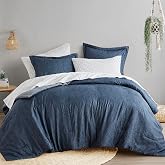 Comfort Spaces King Yorgan Seti - 3 adet (1 Mikrofiber Yorgan ve 2 Kılıf) &Ccedil;iftlik Evi Yatak Yorganı T&uuml;m Mevsimler i&ccedil;in Boho N