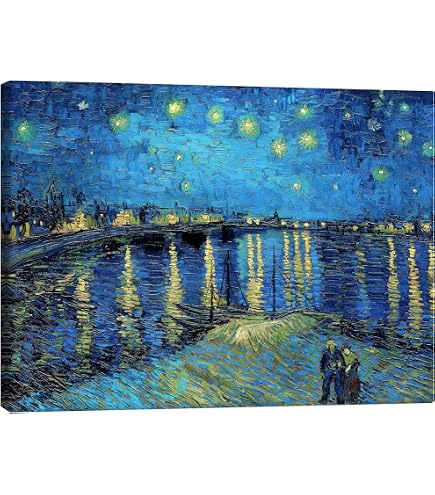 Tableaux Decoratifs Muraux Avec Cadre Cadre Toile Van Gogh 'Fleurs D' Amandier' - 140x100cm (Bois Massif 5cm D'Épaisseur) Cadre 140x100