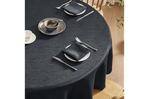 Softalker manteles Antimanchas otoño Redonda 140 cm Navidad Gris de Jacquard a Rayas Mantel impermeabl de Exterior para la protección de Modernas mesas Decoracion para cumpleaños Boda año Nuevo