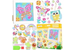RUIJIE Diamond Painting Enfant, 28 Pièces DIY Peinture Diamant Animaux, Diamant Painting Porte-clés, 5D Autocollants de Diamant Kits, Broderie Diamant Keychains pour Enfant et Adultes Débutants