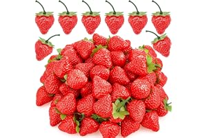Gresorth 30pcs Konstgjord Artificiell Röd Jordgubbe Dekoration Falsk Frukt Hem Fest Juls Visa Rekvisita