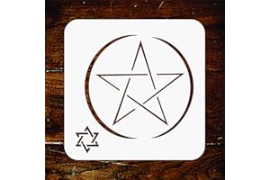 CRAFT KREATIVELY Pochoir en forme d'étoile de David – 11,5 x 11,5 cm – réutilisable – Pochoir mural religieux juif Magen David