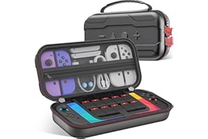 HELLCOOL Funda para Nintendo Switch y Switch OLED Consola,Case Switch 2 para Consola Switch,10 Juegos, Carcasa de Consola,Joypad,Cables USB y Otros Accesorios Nintendo Switch 2