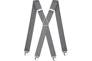 Pierrot Hosenträger für Herren Breit Made in Germany/France - Ultrastarker Gummizug & 4 Extra Starke X-Clips - Verstellbare Länge bis zu 130cm - Garantie auf Lebenszeit
