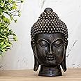 Global Grabbers New face Head Buddha Statue showpiece Idol Home Decor Items for Living Room and Gifts (Antique Golden)