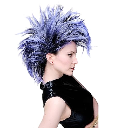 Parrucca Punk Mohawk Rosso E Nero - Stile Irochese Per Carnevale E Feste | Unisex - Foto 10