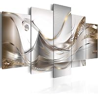 Lot De 3 Posters Toile Abstrait Noir & Feuille D'Or - Art Moderne Nordique Sans Cadre Pour Salon & Chambre