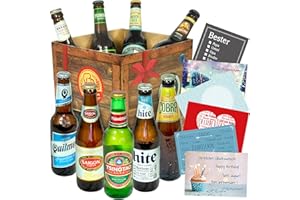 MONATSGESCHENKE BIERE DER Welt Geschenk Box Männer + inkl Bierbuch + inkl Geschenkkarten + Bier Geschenke + Geburtstags Geschenke