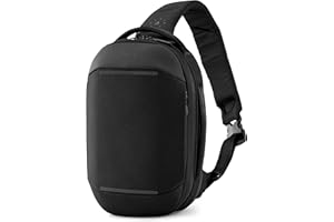 Gomatic Navigator Premium Everyday Sling Bag | Crossbody Anti-Theft Sling Backpack | Water Resistant & Cord Passthrough- Everyday Minimalist Carry Bag - Black