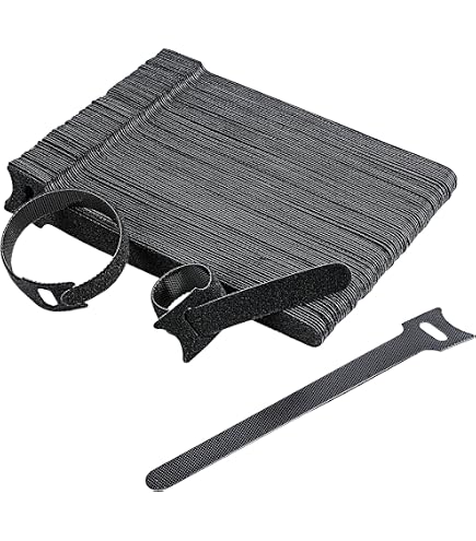 4 Cinghie Fermacavi Autoadesive Riutilizzabili - Fascette In Nylon 40 Cm