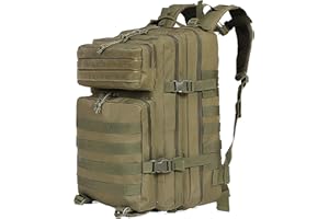 Lawaia Military Backpack 45L Tactical Rucksack for Mens Ruck Sacks Adult Men Army Backpack Survival Bag Fishing Backpack Travel Suitable for Camping Hiking Outdoor Shoulder Daypack