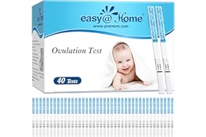 Easy@Home Ovulation Test Strips Fertility Test Kit, Powered by Premom Ovulation Predictor iOS and Android App (40LH)
