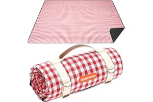 G Good Gain Manta de Picnic Impermeable Portátil con Correa de Transporte Para La Playa o la Familia Al Aire Libre Camping Fiesta, Extra Grande Plegable a Prueba de Arena Para Mojado Césped Senderismo