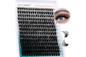 GEMERRY Ciglia Finte 80D Cluster Volume Russo 10-18mm mix 0.07 mm D Curl Fai Da Te a Casa per Principianti Individuali Professional Ciglia Finte Extension(80D-0.07D-10-18mm)