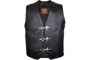 MDM Lederweste in schwarz ohne Taschen