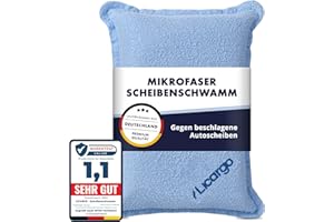 LICARGO Spugna per vetri in microfibra [2 in 1] – contro l'appannamento interno – pulizia senza aloni – spugna per auto, spugna per auto, accessorio invernale auto, spugna per vetri auto