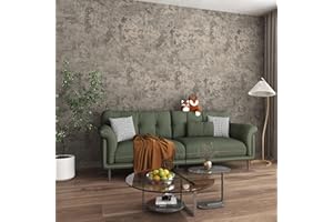 JSEVEM 60CM×5M Extra Thick Light Brown Grey Concrete Wallpaper Peel and Stick Gray Concrete Cement Contact Paper Vinyl Matte Texture Industrial Furniture Sticker for Bedroom Bathroom Office Room Walls