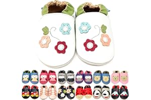 MiniFeet Soft Leather Baby Shoes - Buy 4 Pairs & GET 1 of Them for Free ! - Toddler Shoes - Baby Girl Shoes - Baby Boy Shoes - 0-6 Months to 4-5 Years
