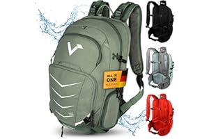 ‎VALKENTAL Valkental - Innovativer Rucksack mit perfekter Aufteilung (22L) Erweiterbares Volumen (Kein Schwitzen) Wanderrucksack, Trekkingrucksack, Fahrradrucksack & Outdoor Rucksack - Wasserfest & Reflektierend
