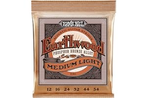 Ernie Ball Earthwood Medium Light Akustik-Gitarrensaiten, Phosphor-Bronze, Stärke 12–54