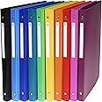 Exacompta - Ref. 51299E - Box of 20 flexible binders with OPAK label - 4 round rings 15 mm diameter - 20 mm spine - external dimensions 32 x 25 cm - A4 file format - assorted colors