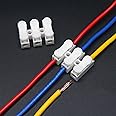 Electronic Spices Pack of 50 CH3 Quick Cable Clamp Terminal Block Connector Spring Wire Connector for LED Light bar Connection Spring Cable clamp